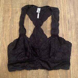 Intimately Free People Lace Bralette Bra Black Color XS Extra Small Boho Hippie